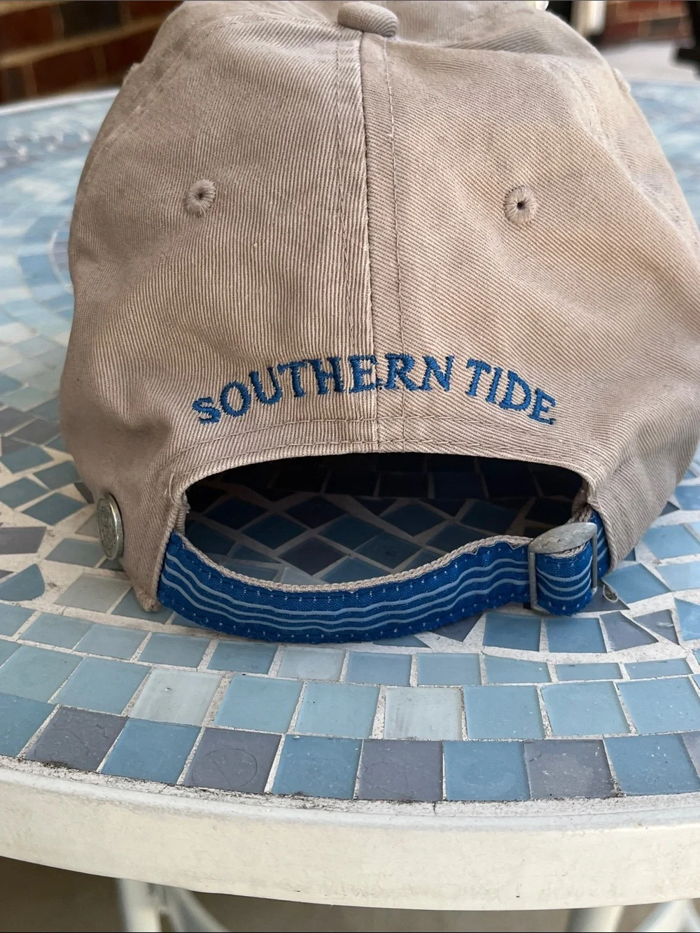 Southern‎ Tide Skipjack Khaki Adjustable Baseball Hat Cap Embroidered Logo